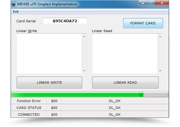 MIFARE SDK - uFR Simplest software met SDK 5