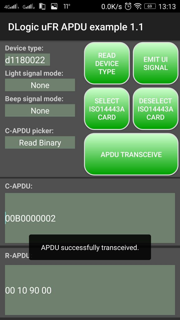 إرسال / استقبال أوامر APDU على Android (قراءة ملف NFC NDEF الثنائي)