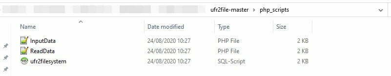 ufr2file master php scripts