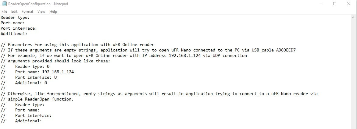 ufr2file master reader configuration