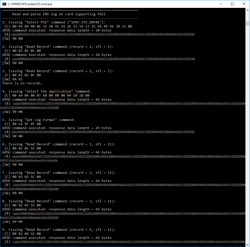 Kreditkartenlesesoftware (EMV read part 1)
