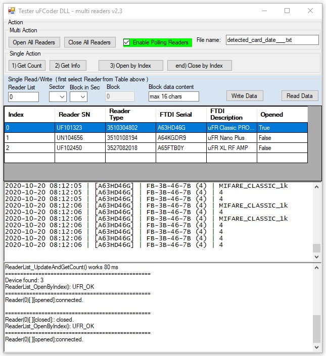 µFR Multi-reader C# SDK - µFR reader/writer C sharp software SDK