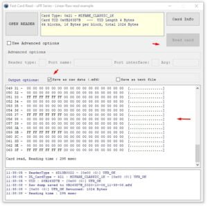 save mfd file Fast Card Read